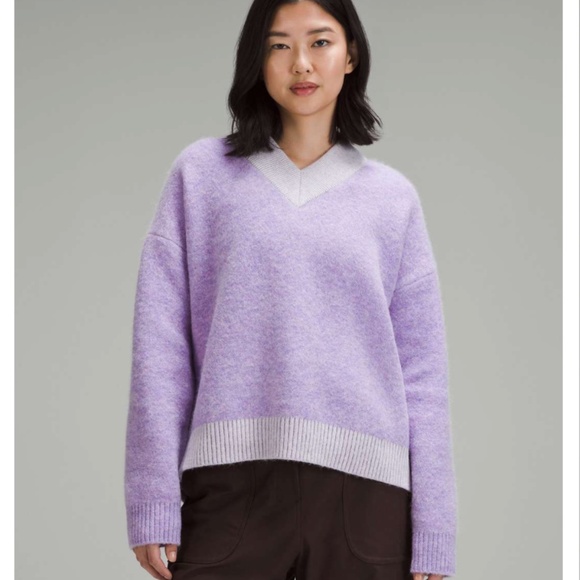 lululemon athletica Sweaters - Lululemon Alpaca Wool-Blend V-Neck Sweater